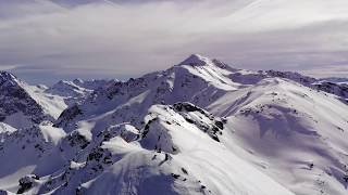 Ski Touring in Davos Klosters Gatschieferspitz 2674 mit dji mavic Air.Mountain Guide Davos,Freeride,