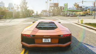 ⁴ᴷ⁶⁰ GTA 6 Graphics almost like REAL LIFE!? NaturalVision Evolved - Lamborghini Aventador [GTA5 Mod]