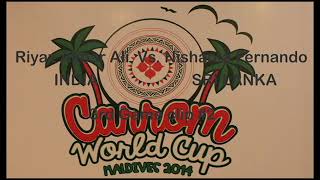 까롬 월드컵 몰디브 2014.  4th Carrom World Cup 2014 - Men's single RIYAZ ALI Vs. NISHANTA FERNANDO Clip 2