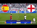 SPAIN Vs ENGLAND - Penalty Shootout | Final UEFA Euro 2024 | Yamal vs Saka | PES Gameplay