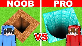 Minecraft NOOB vs PRO: Túnel Subterráneo de Máxima Seguridad en Batalla de Construcción