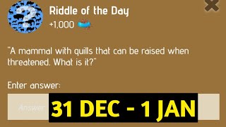 Riddle Of The Day Zoo 31 Dec - 1 January | Zoo Riddle Of The Day Code | Riddle Of The Day Zoo