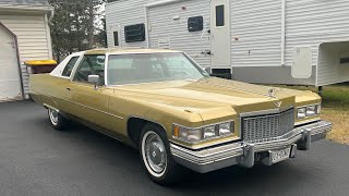 Sunday cruise in a 1975 Cadillac Calais.