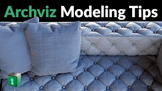 Blender Secrets - 5 mins of ArchViz Tips (Diamond Tufting, Pillow Edges, Pillows, Interactive Cloth)