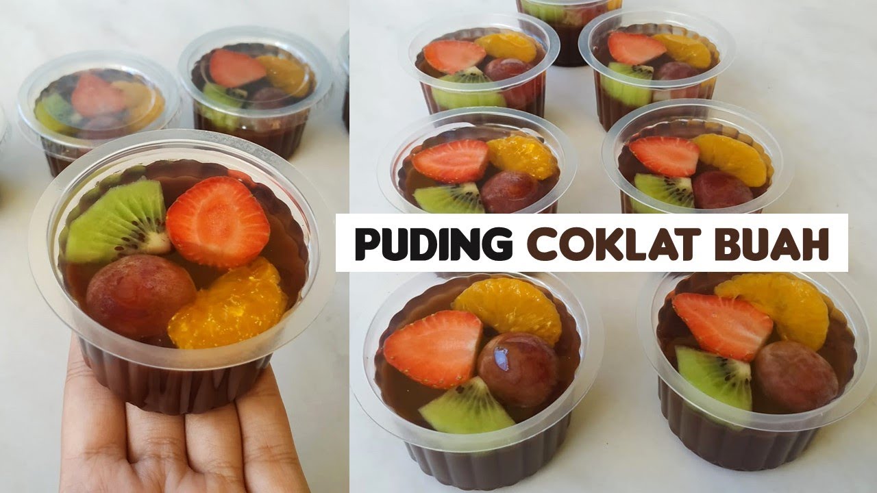 IDE JUALAN PUDING CUP KEKINIAN! RESEP PUDING COKLAT SUTRA BUAH - YouTube