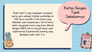 PEMBELAJARAN SOSIAL EMOSIONAL TOPIK 3 EXPERIENTIAL LEARNING KONEKSI ANTAR MATERI