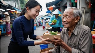 Cô gái hàng ngày đều mang cơm cho cụ già ăn mày, 2 năm sau bỗng nhận được quả ngọt không tưởng