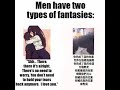 men have two types of fantasies anime girl cat japanese text to speech meme