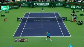 (HD)Roger Federer vs. Rafael Nadal highlights - Indian Wells 2012