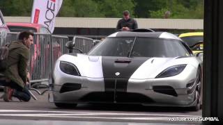 Review 5x Koenigsegg on the Track! One 1, Agera X, CCR, CC8S   SOUND!