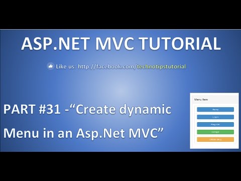 Part 31 How To Create Dynamic Menu In Asp Net Mvc Using Partial View Part 31 How To Create Dynamic Menu In Asp Net Mvc Using Partial View