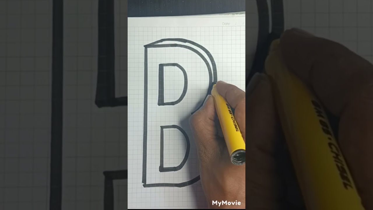 How To Draw Letter B , How To Draw Letter B In 3D, How To Draw, Drawing ...