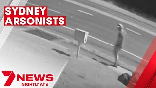 Police hunting for Western Sydney arsonists | 7NEWS