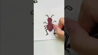 How to draw dancing ant 🐜#drawing #shorts