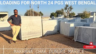 Makrana chak dungri marble loading for west bengal kolkata. Indian marble. White marble. Makrana