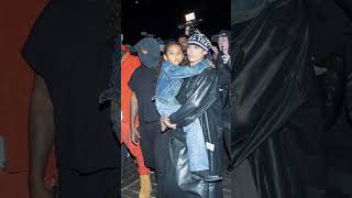 Kanye West’s wife, Bianca Censori, sweetly carries rapper’s daughter Chicago at album party #shorts