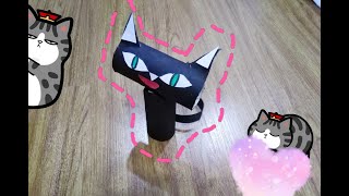 可爱纸卷筒猫咪手工  DIY paper roll crafts＃创意手工＃creative handcrafted