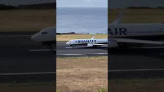 Stunning Ryanair 737 departure from Funchal Airport #Ryanair #Funchal #madeira #ronaldo #boeing