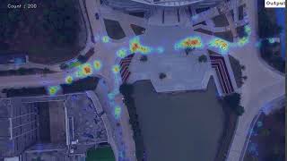 Density estimation using drone vertical camera