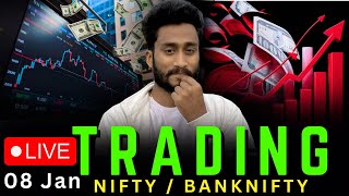 🔴08 Jan Live trading Banknifty nifty Options #livetrading #nifty || The Market Place ||