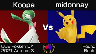 OCE Pokkén DX 2022 Autumn 3 - Round Robin: Koopa (Gardevoir) vs. midonnay (Pikachu)