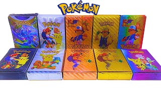 POKEMON BLACK, SILVER, GOLD, ROSEGOLD, & RAINBOW CARD COLLECTION BOX UNBOXING  #pokemon #pokémon