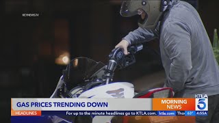 Gas prices trending down in California