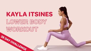 Kayla Itsines Lower Body Bodyweight \u0026 Legs Workout | 28 Day Challenge