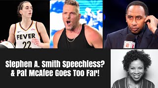 Stephen A. Smith & Pat McAfee Have Cringey Viral Moments over Caitlin Clark Coverage