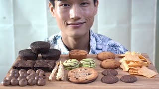 ASMR 롯데스위트몰 신제품 과자 먹방 korean sweets, lotte sweets, korean snack mukbang real sound eatingshow