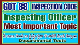 DEPARTMENTAL TESTS GOT PAPER CODE 88 AP INSPECTION CODE  | INSPECTING OFFICERS| GOT 88 |