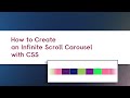 How to Create an Infinite Scroll Carousel with HTML | CSS