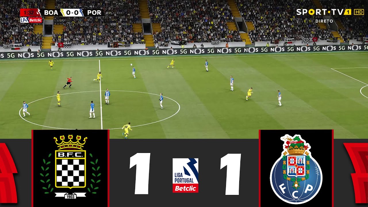 Boavista Vs. FC Porto [1-1] | Liga Portugal Betclic 2023/24 | Match ...