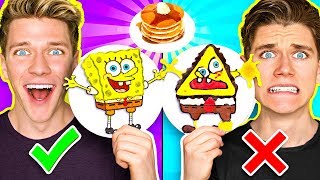 PANCAKE ART CHALLENGE 3!!! Learn How To Make Spongebob Star Wars Jedi \u0026 Wonder Woman DIY Pancake!