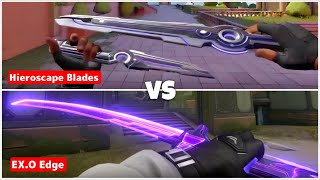 New HIEROSCAPE BLADES vs EX.O EDGE (Valorant Best Knife Skin)