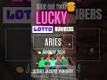 ARIES JACKPOT WINNER!!💸❤️💲💕❤️✨👉JANUARY 2024❤️💲✨💕💰❤️💸✨ Lucky Lotto Numbers.  #tarot  #lottonumbers