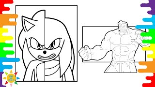 Sonic VS Hulk Coloring Page | Sonic vs Knuckles Coloring | CADMIUM & Shiah Maisel - Blame It On Me