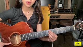 Juicy Luicy - HAHAHA (Original guitar chord tutorial)