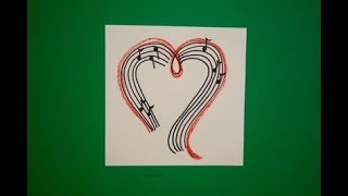 Let's Draw an I Love Music Heart!