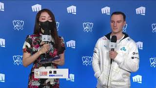 2021全球總決賽小組賽  FPX vs C9  賽后採訪Perkz