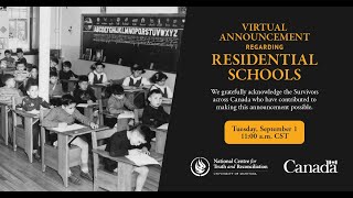 Virtual Announcement Regarding Residential Schools