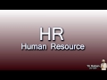 full form of hr