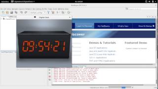 JavaFX Digital Clock example of Netbeans IDE