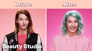 Blonde Pastel Mint Hair Dye Transformation! | Beauty Studio