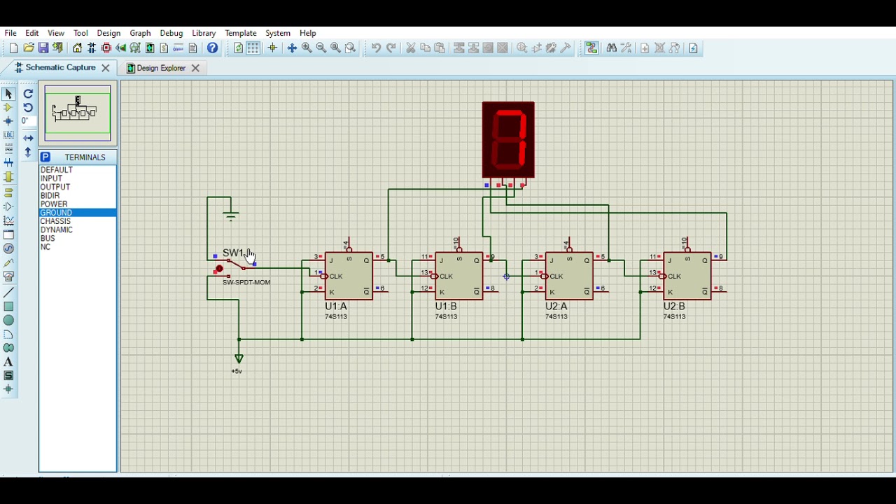 Simulacion De Contador Utilizando J-K Flip-Flop - YouTube