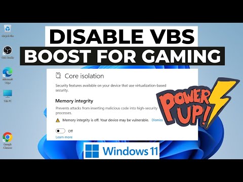 How to disable VBS (virtualization-based security) in Windows 11