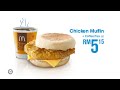 weekly breakfast special chicken muffin