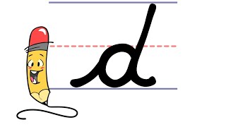 Pencil Pete's Cursive Writing - Lowercase d