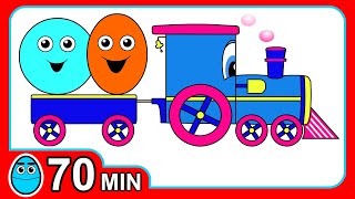 "Shapes on a Train" Collection | Kids Learn Counting Shapes, Songs & Lessons by Club Singalong