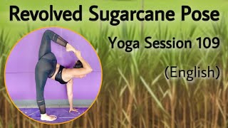 Parivrtta Ardha Chandra Chapasana (Revolved Sugarcane Pose)| Session 109 (English)| Yoga With Parisa